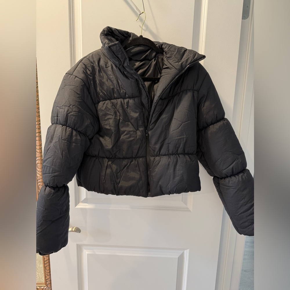 SHEIN cropped puffer coat